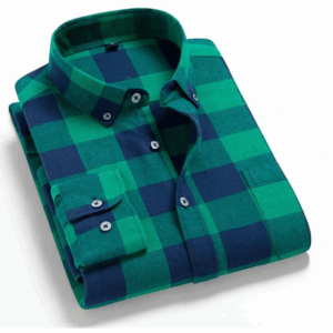 camisa xadrez casual manga comprida