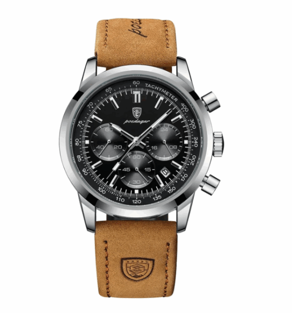 Relógio Masculino com Pulseira de Couro Poedagar Siberian