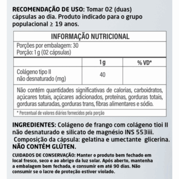 Colágeno Tipo II 60 cápsulas 500mg Herbalize - Image 2