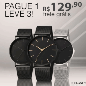 Relógios Elegancy Minimal [Pague 1 Leve 3]
