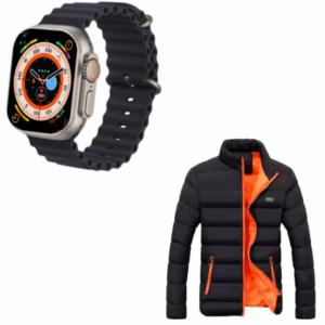 Jaqueta Puffer Impermeável + Smart Watch S8