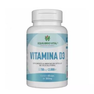 Vitamina D3 60 Cápsulas 300mg Equilibrio Vital