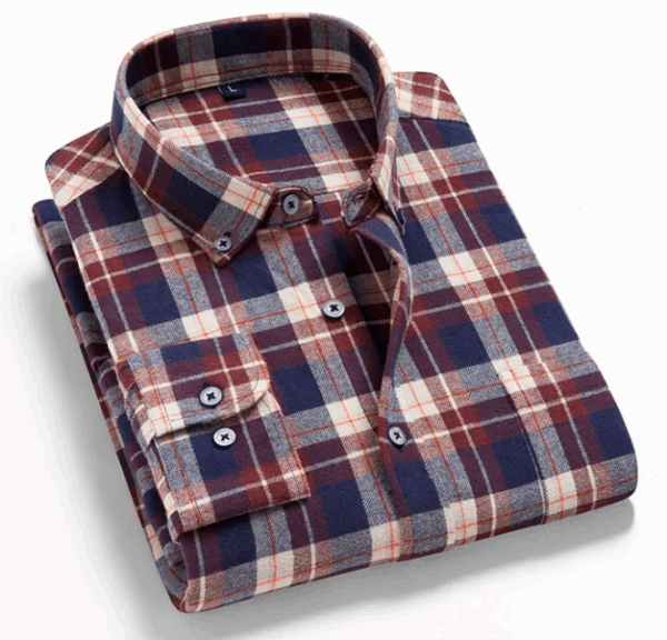 camisa xadrez casual manga comprida - Image 5
