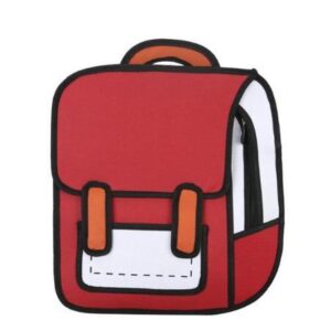 Mulher criativa 2D desenho dos desenhos animados escola mochila saco de quadrinhos para meninas adolescentes Daypack viagem