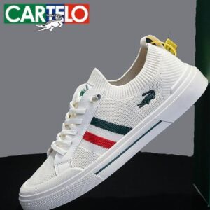 Cartelo crocodilo CARTELO homens preguiçosos novos voadores sapatos masculinos primavera e outono slip-on tênis casuais de cano baixo