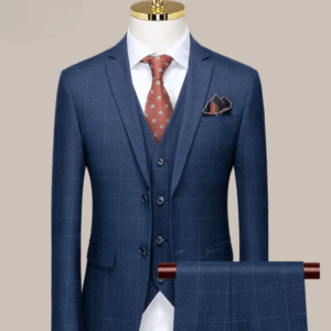 Terno Masculino Xadrez Casual | Kit Completo (Blazer, Colete e Calça)
