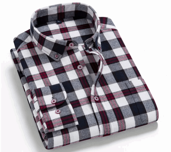 camisa xadrez casual manga comprida - Image 11
