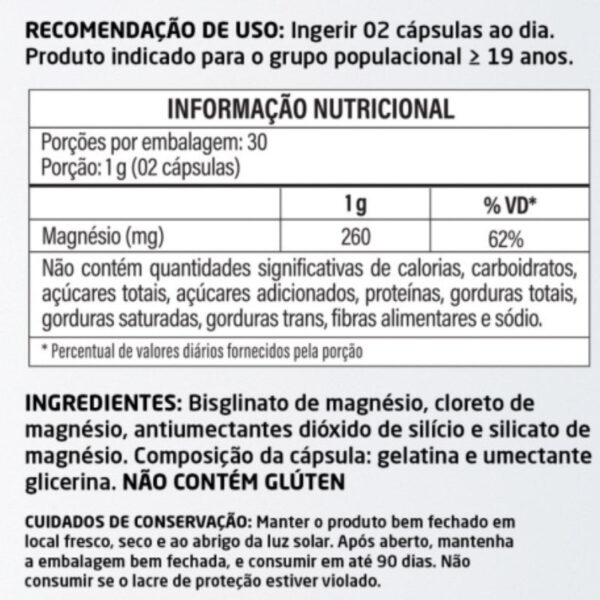 Cloreto de Magnésio PA 60 cápsulas 500mg Herbalize - Image 2