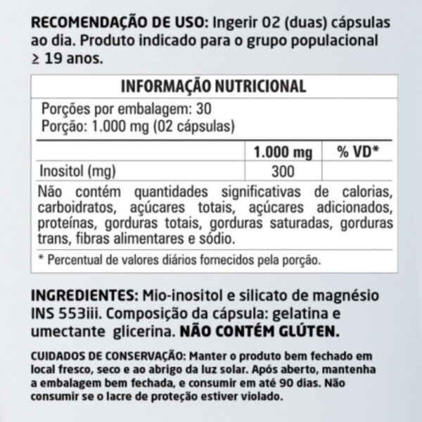 Mio-Inositol 60 cápsulas 500mg Herbalize - Image 2