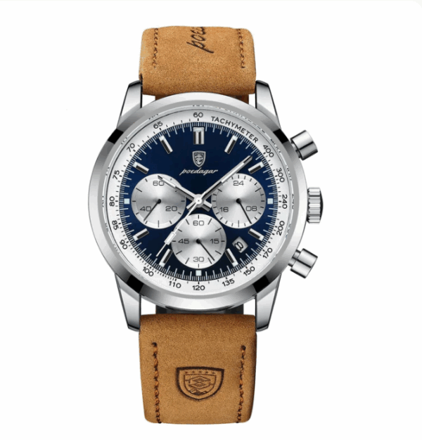 Relógio Masculino com Pulseira de Couro Poedagar Siberian - Image 3